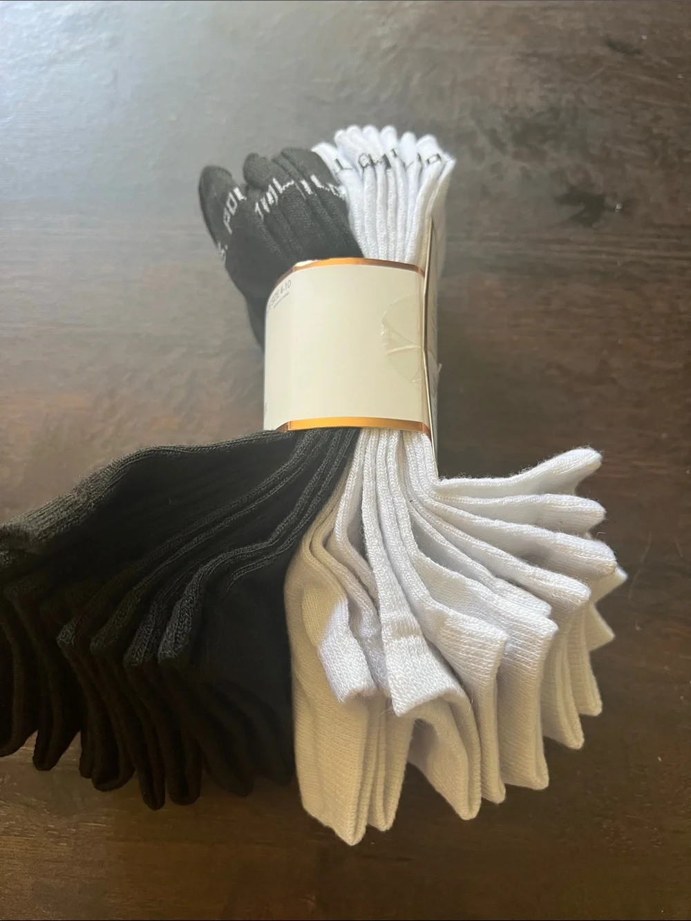 U.S. Polo Assn. Low-Cut Black & White Athletic Socks - 10 Pairs Size 4-10